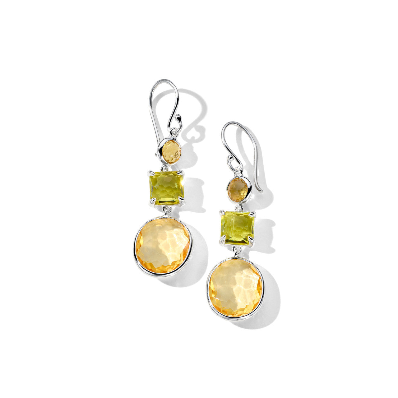 Rock Candy: Girsaole Collection 3-Stone Drop Earrings