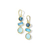 Rock Candy Collection: Mare 3-Stone Drop Earrings in Mare