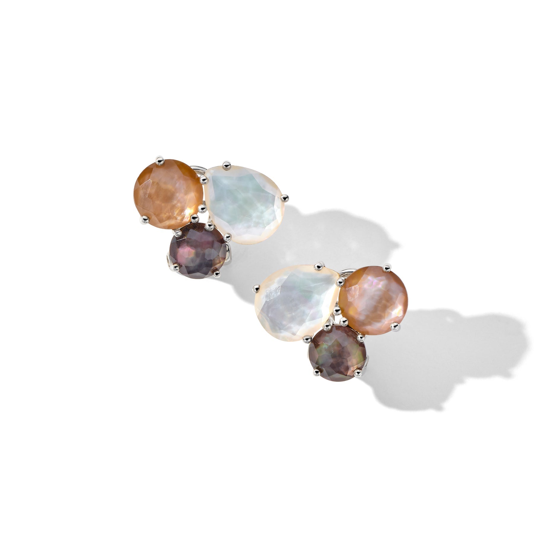 925 Rock Candy Cluster Stud Earrings in Corsica