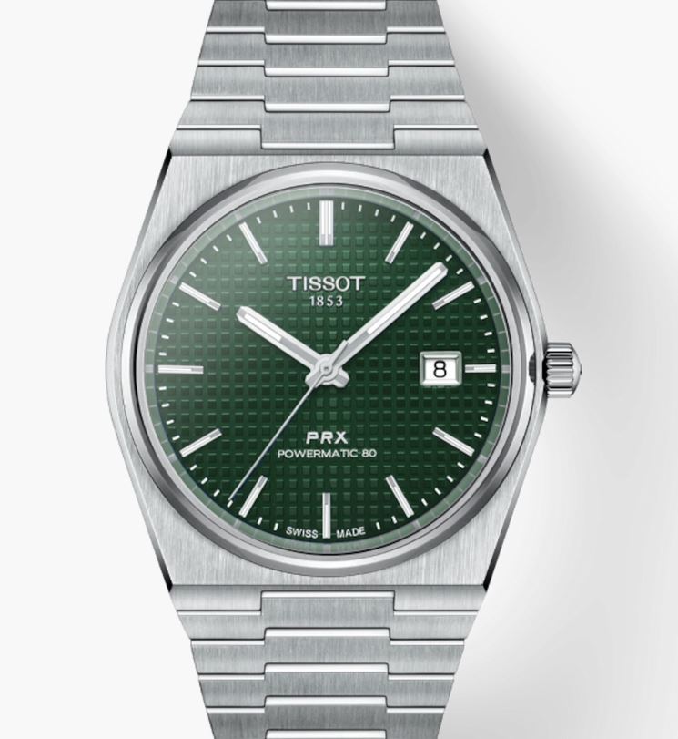 PRX 40205 Men's PW80 Stainless Steel with Green Index Dial