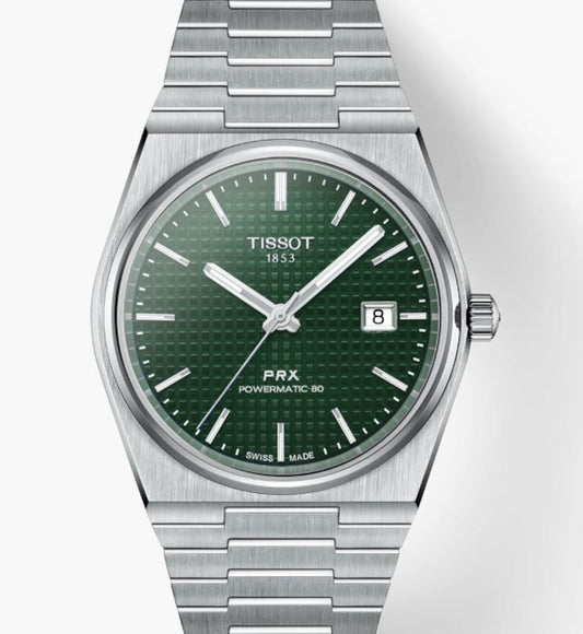 PRX 40205 Men's PW80 Stainless Steel with Green Index Dial