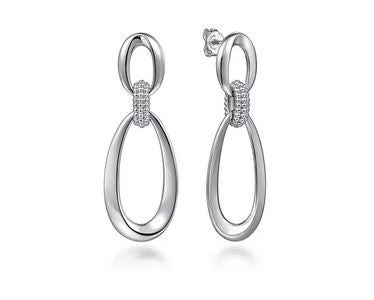925 Sterling Silver Bujukan Drop Stud Earrings