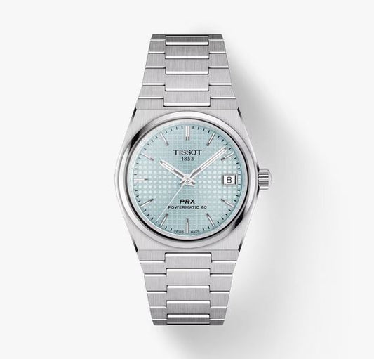 PRX Men's Gray Stainless Steel with Ice Blue Index Dial