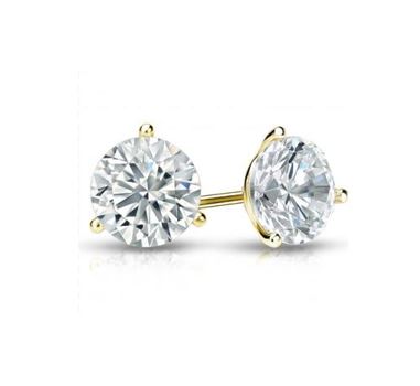 14K Yellow 1 1/2tw Lab Grown Diamond Studs