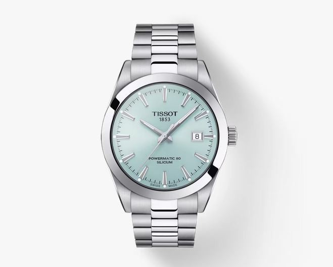 Gentleman PW80 Stainless Steel with Light Blue Index Dial