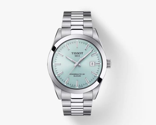 Gentleman PW80 Stainless Steel with Light Blue Index Dial
