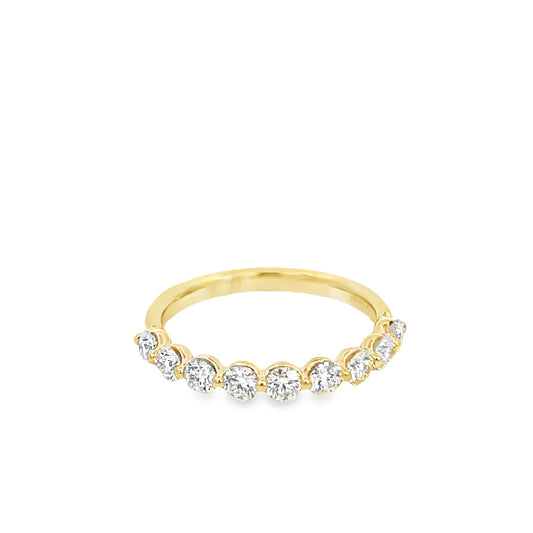 14K Yellow Uneek Us Collection 1-Row Wedding Ring