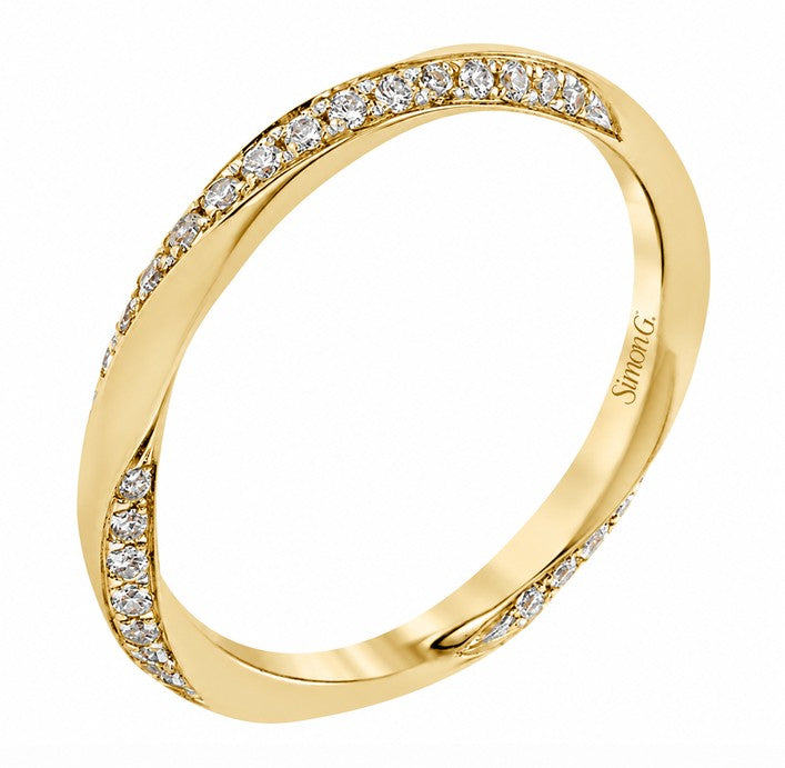 Lady's Yellow 18 Karat Stackable Anniversary Ring Size 6.5