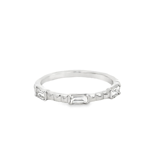 18K White Uneek Alexandria Collection Stackable Ring