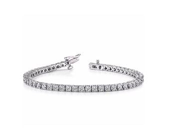 14K White 5tw Lab Grown Diamond Bracelet