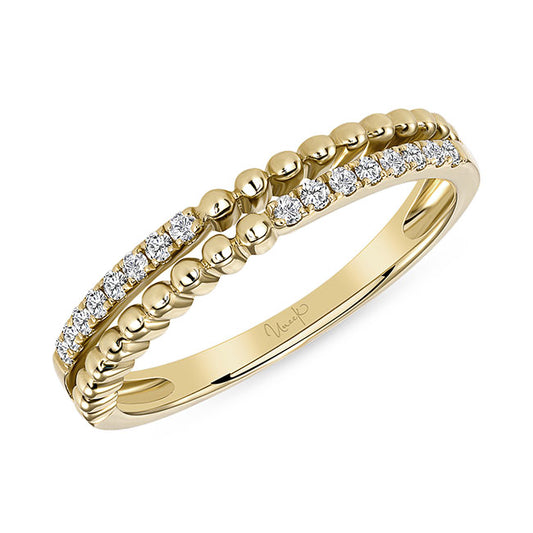 14K Yellow Uneek Stackable Collection 2-Row Diamond Fashion Ring