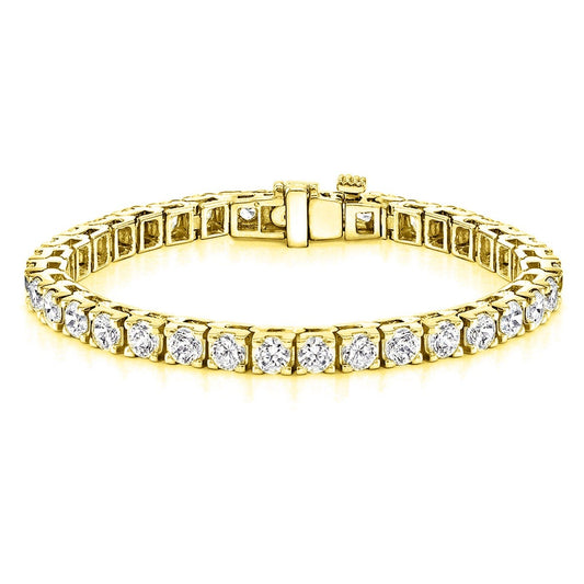14K Yellow 7tw Lab Grown Diamond Bracelet