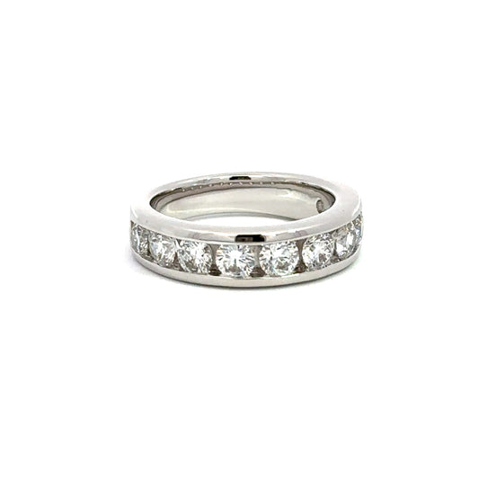 14K White 1 1/2cttw Lab Grown Diamond Channel Band