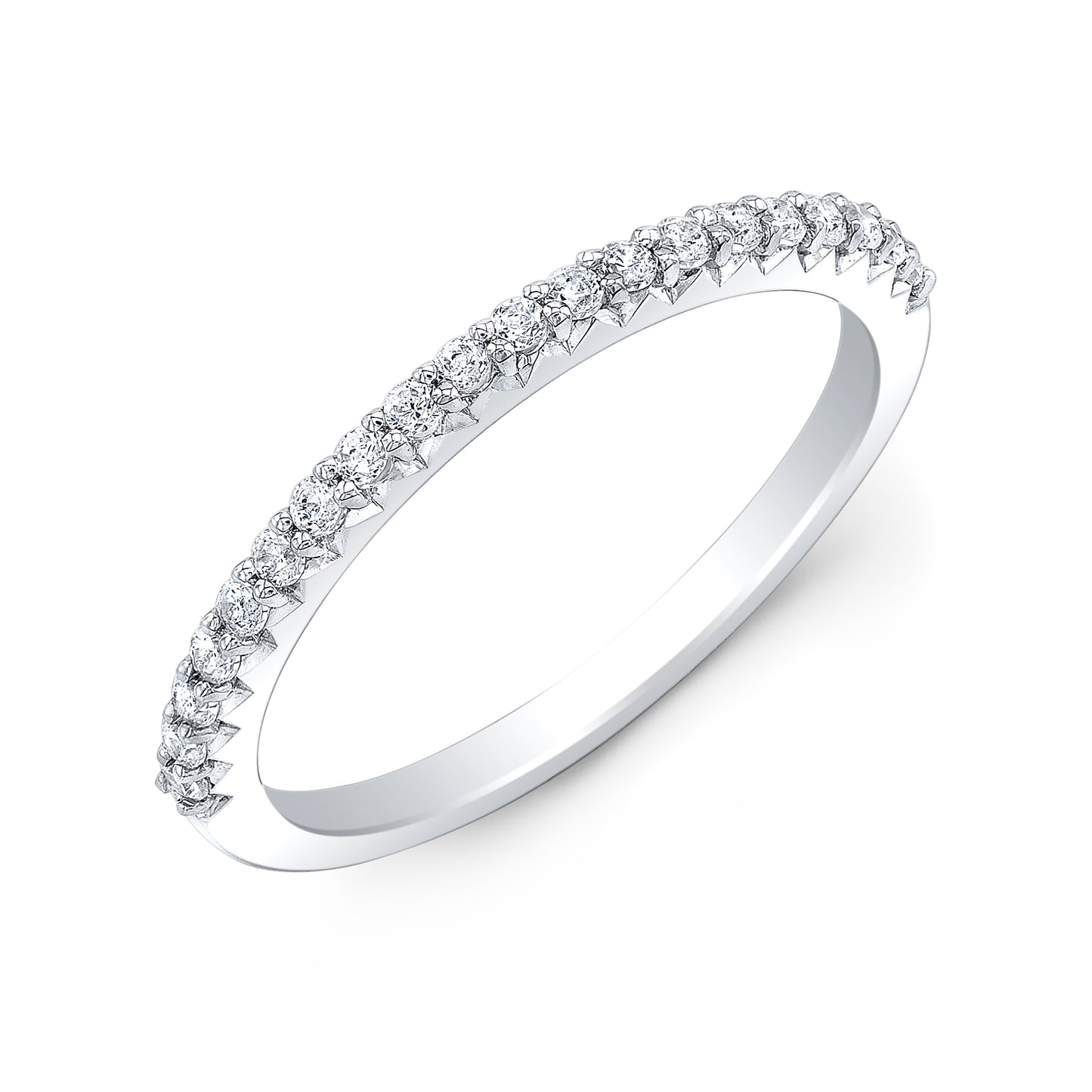 14K White 1/4tw Lab Grown Diamond Band