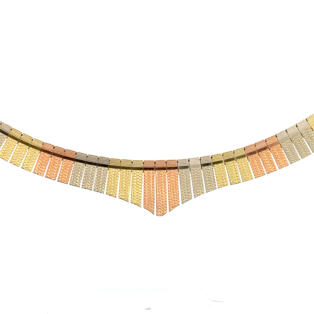 Preowned 14K Tri Color Collar 17"
