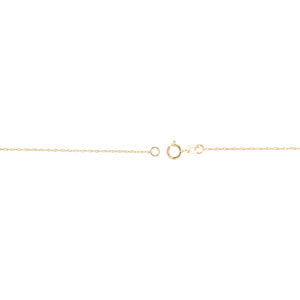 14K Yellow .75mm Solid Rope 18" Chain