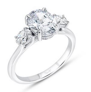 14K White Uneek Timeless Collection Engagement Ring