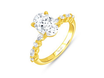 14K Yellow Uneek Timeless Collection Straight Engagement Ring