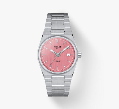PRX Ladies Stainless Steel with Pink Index Dial