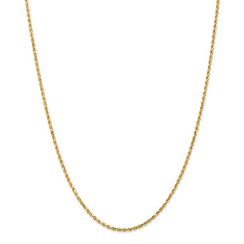 14K 18 inch 2mm Diamond-cut Rope with Lobster Clasp Chain