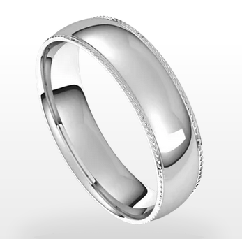 Yellow 14 Karat Half Round Wedding Band Size 11