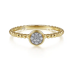 14k Yellow Gold Bujukan Diamond Cluster Ring