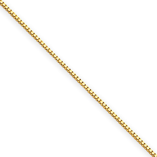 14k .5mm Box with Spring Ring Clasp Chain