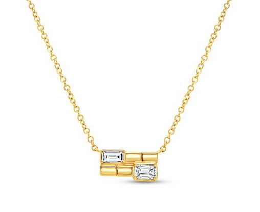 18K Yellow Uneek Alexandria Collection Bar Pendant