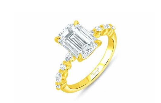 14K Yellow Uneek Timeless Collection Straight Engagement Ring
