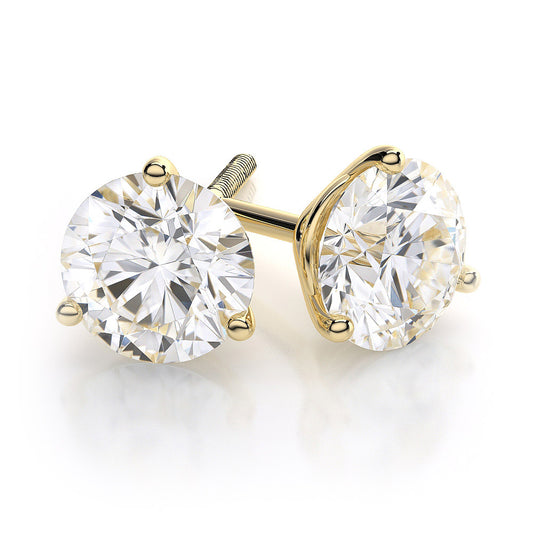 14K Yellow .60tw Lab Grown Diamond Studs