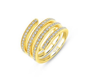 Uneek 18K Yellow Alexandria Collection Anniversary Ring