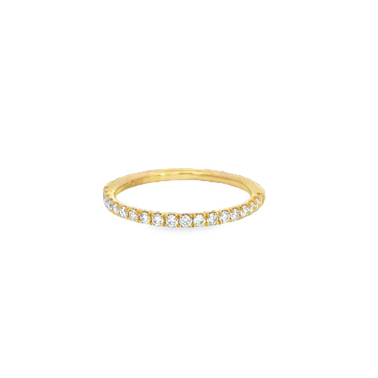14K Yellow 1/4tw Lab Grown Diamond Band