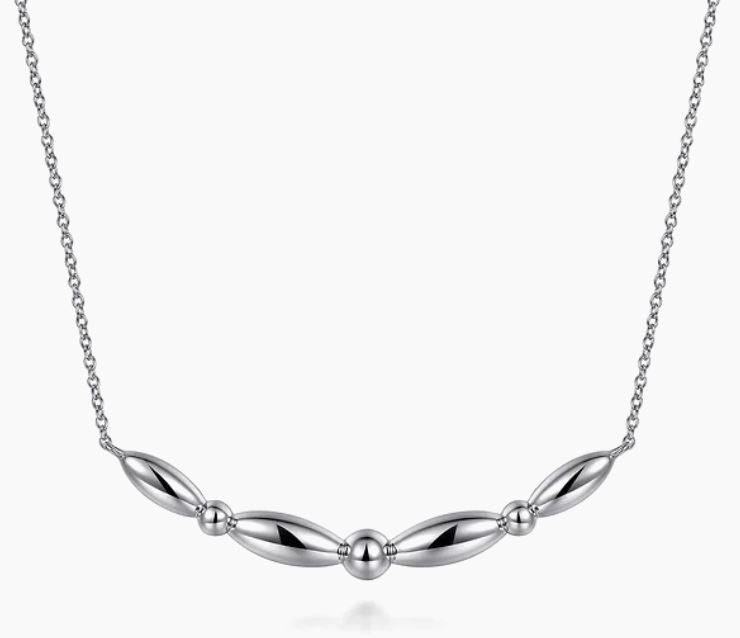 925 Sterling Silver Bar Pendant Necklace
