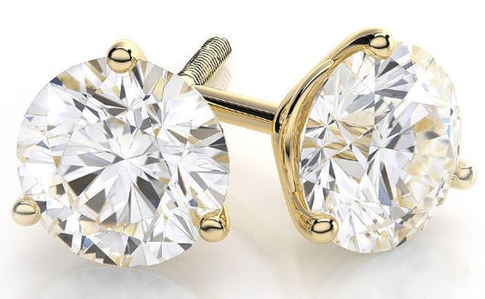 14k Yellow 3tw Lab Grown Diamond Studs