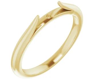 14K Yellow 5.3 mm span Cathedral Peg Shank