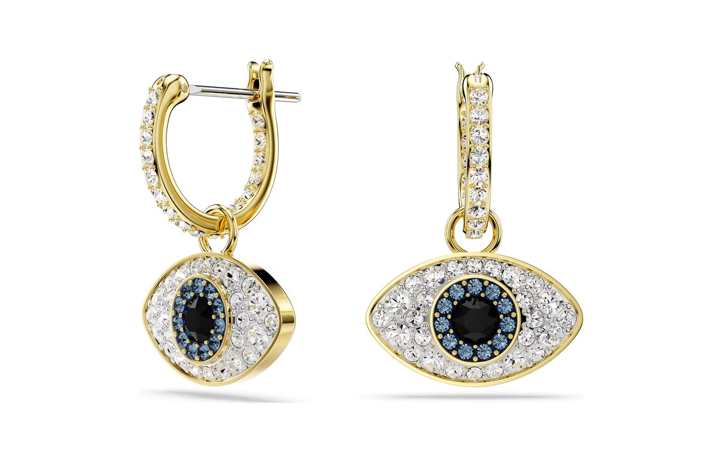 Symbolica drop earrings Evil eye, Blue, Gold-tone plated