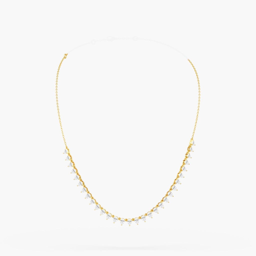 14K Yellow Lab Grown Riviera Necklace