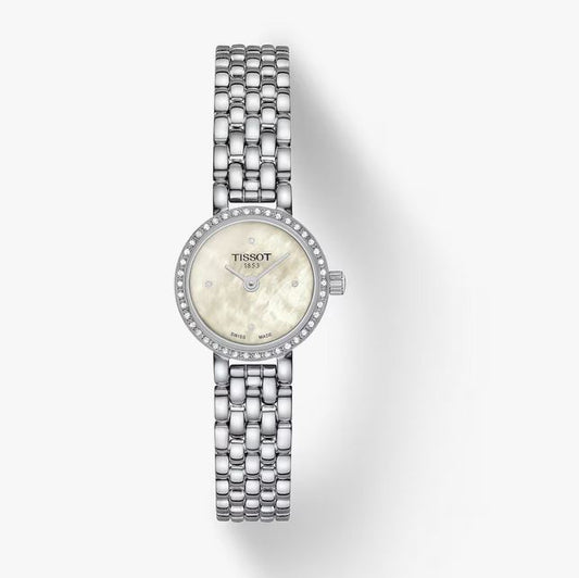 Lovely Round Ladies Stainless Steel with Mother of Pearl and Diamond Dial