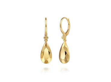 14K Yellow Gold Drop Earrings-Bujukan