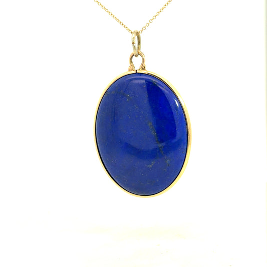 Estate Lapis Lazuli 14KY 12.47gr Pendant Length 2