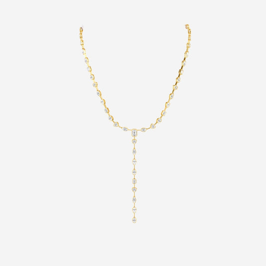 14K Yellow Lariat Necklace