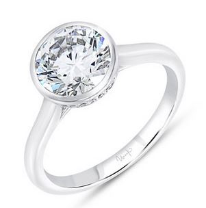 14K White Uneek Alexandria Collection Engagement Ring