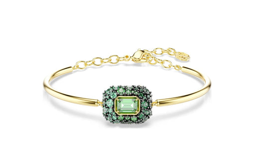 Sublima bracelet, Octagon cut, Green, 18K gold plated