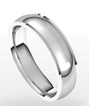 Yellow 14 Karat Half Round Edge Wedding Band Size 11