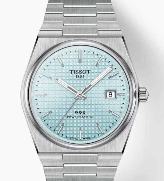 PRX Men's Powermatic 80 Stainless Steel with Glacier Blue Index Dial