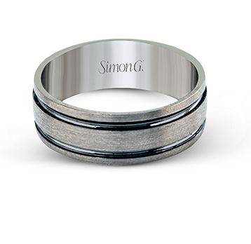 Two-Tone 14 Karat Gentleman Wedding Band Size 7.5