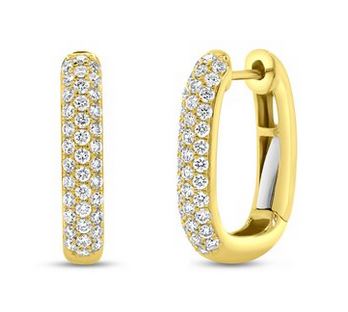 18K Yellow Uneek Stackable Collection Huggie Earrings