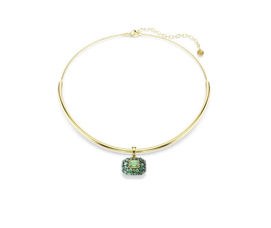 Sublima choker Octagon cut, Green, 18K gold plated