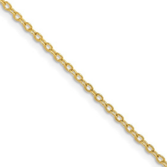 Chisel Gold-tone Brass 1.70mm Plated 18 inch Rolo Chain