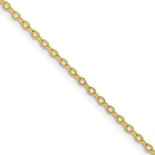 Chisel Gold-tone Brass 1.70mm Plated 18 inch Rolo Chain